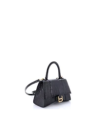 Pre-Owned Balenciaga Small Hourglass Top Handle Bag Embossed Leather