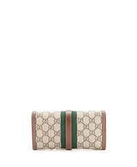 Pre-Owned Gucci Jackie 1961 Continental Chain Wallet Gg Coated Canvas