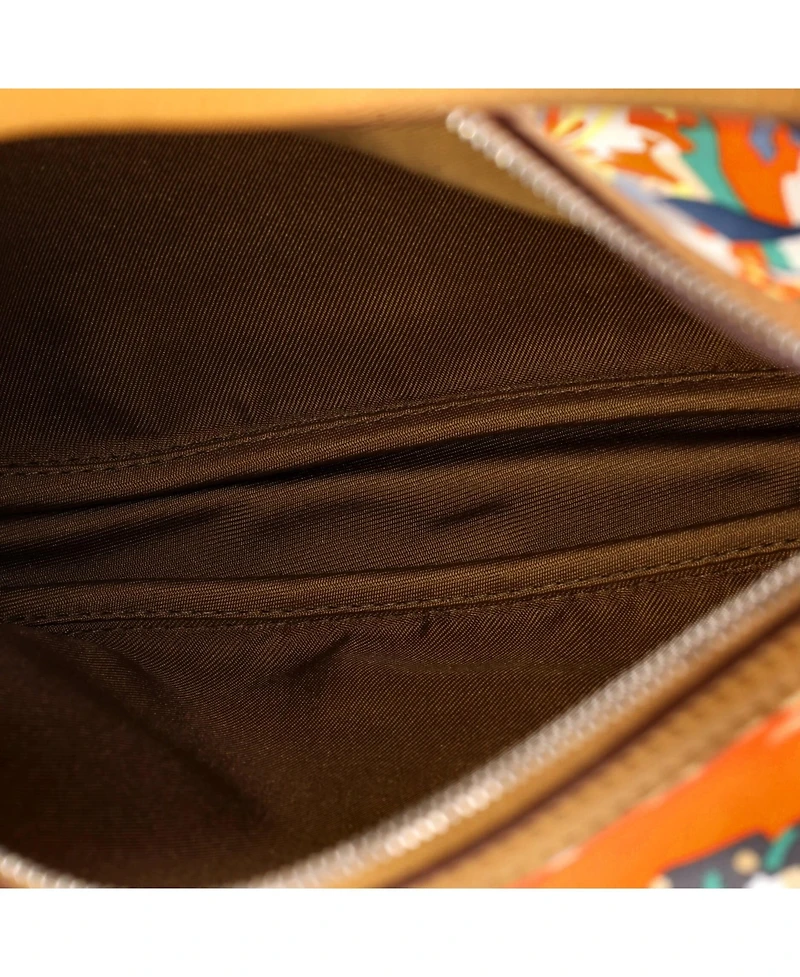Pre-Owned Hermes Sursoie To Go Pouch Printed Silk and Leather