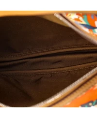 Pre-Owned Hermes Sursoie To Go Pouch Printed Silk and Leather