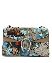 Pre-Owned Gucci Small Dionysus Bag Embroidered Printed Gg Coated Canvas