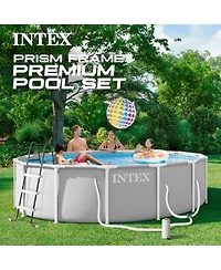 Intex Prism Frame 14ft x 42in Premium Above Ground Pool Set with Filter Pump