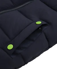 Rokka&Rolla Toddler Boys Ethan Borg Lined Hooded Puffer Jacket 2T-5T