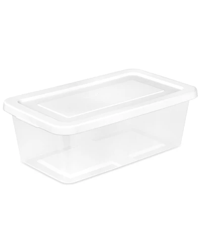 Sterilite 6 Qt Storage Box, Stackable Plastic Container, Home Organizer, 36 Pack