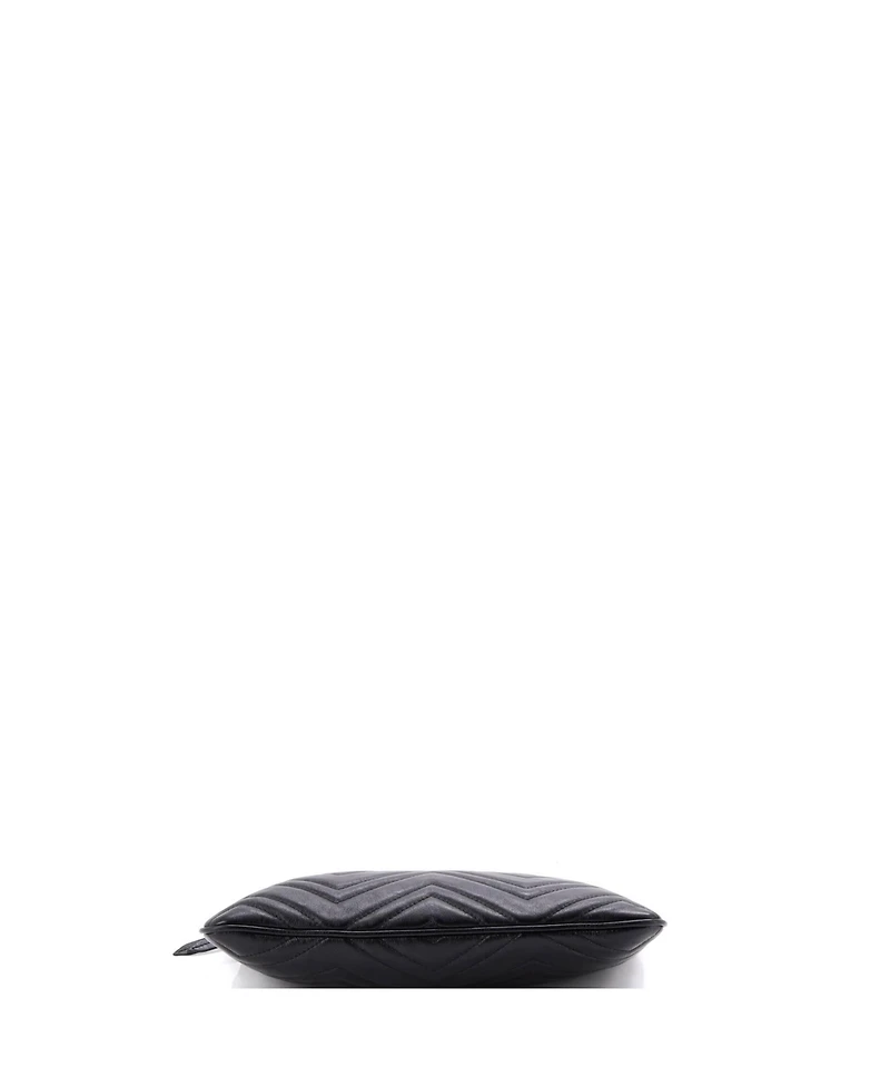 Pre-Owned Gucci Small Gg Marmont Clutch Matelasse Leather