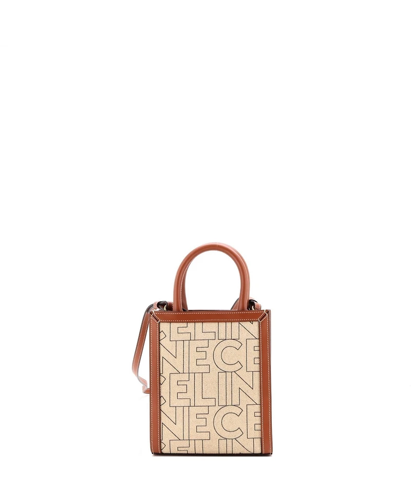 Pre-Owned Celine Mini Vertical Cabas Tote Printed Canvas and Leather