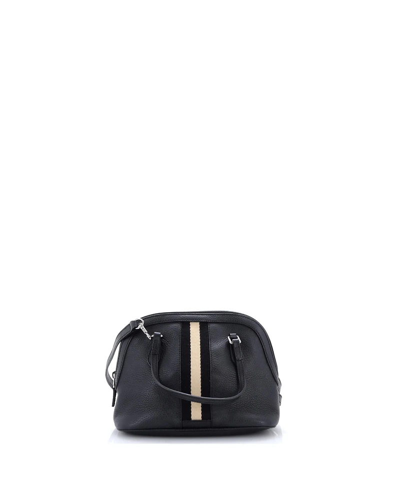 Pre-Owned Gucci Mini Web Convertible Dome Satchel Leather