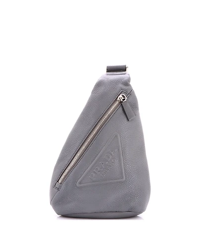 Pre-Owned Prada Triangle Logo Sling Bag Leather