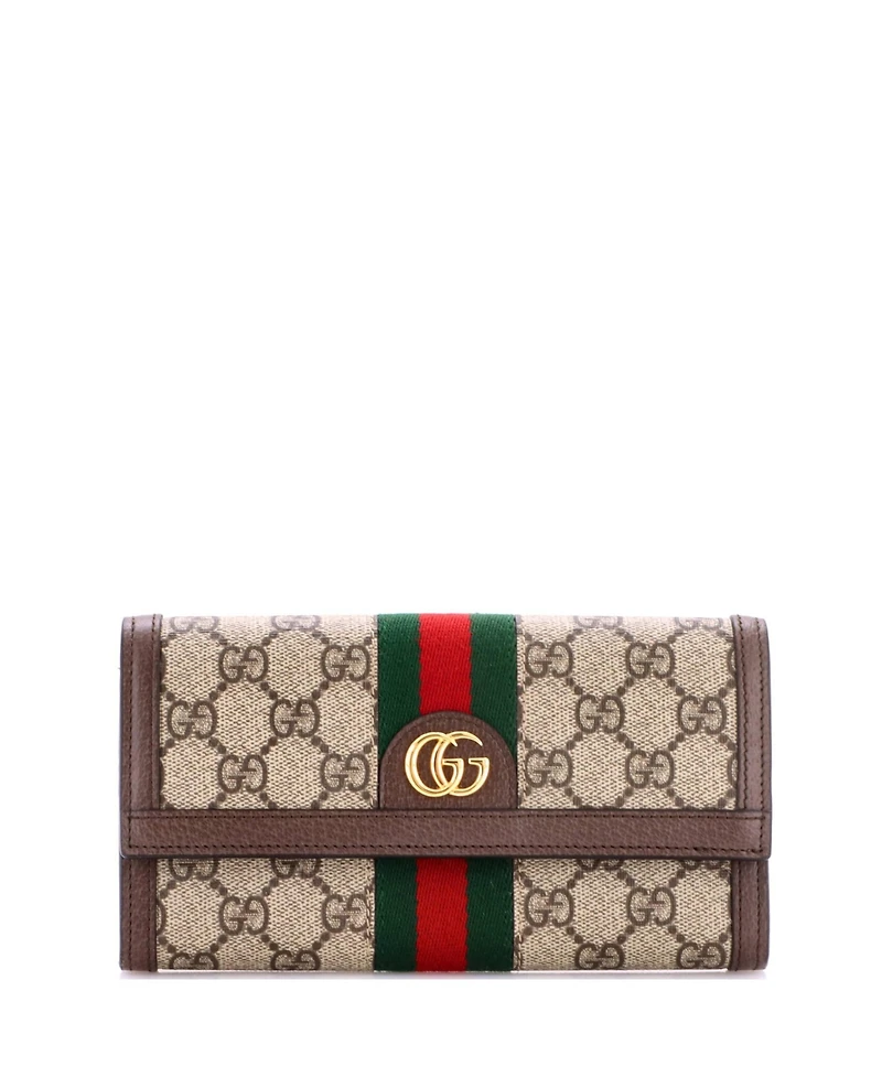 Pre-Owned Gucci Ophidia Continental Wallet Gg Coated Canvas