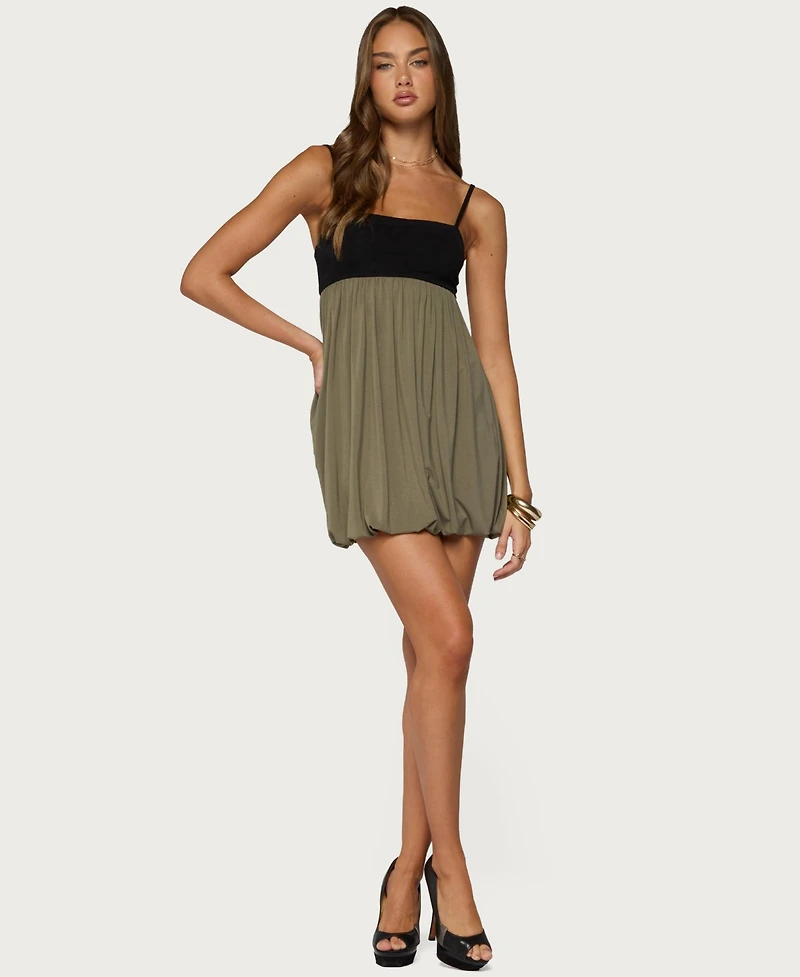 Edikted Women's Jonna Contrast Bubble Mini Dress