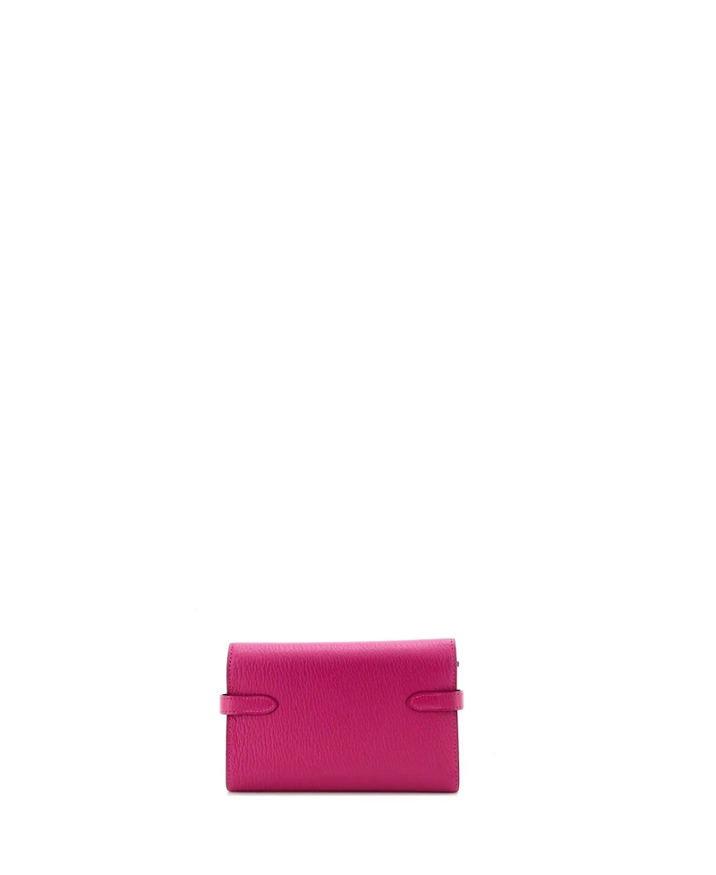 Pre-Owned Hermes Medium Kelly Trifold Wallet Chevre Mysore