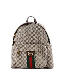 Pre-Owned Gucci Medium Ophidia Front Pocket Backpack Gg Coated Canvas