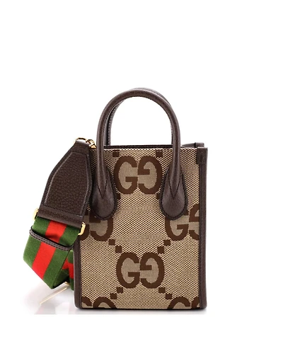 Pre-Owned Gucci Mini Vertical Tote Jumbo Gg Canvas