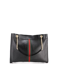 Pre-Owned Gucci Large Rajah Chain Tote Leather