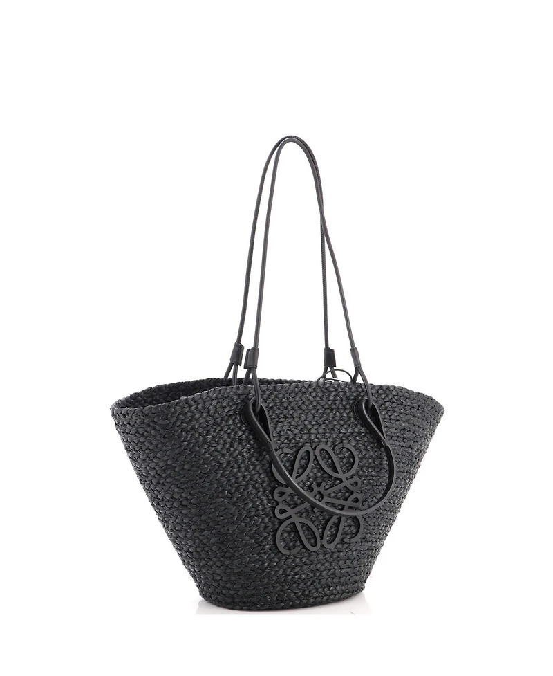 Pre-Owned Loewe Medium Anagram Basket Tote Woven Raffia
