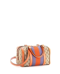 Pre-Owned Gucci Small Vintage Web Boston Bag Gg Canvas