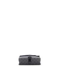Pre-Owned Gucci Mini Front Buckle Web Messenger Bag Gg Coated Canvas