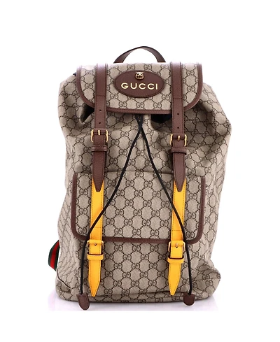Pre-Owned Gucci Large Courrier Soft Backpack Gg Coated Canvas