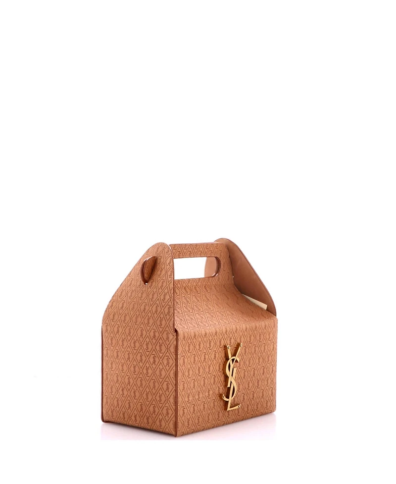 Pre-Owned Saint Laurent Take-Away Box Bag Monogram All Over Leather