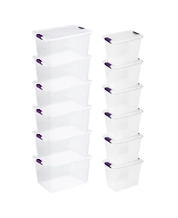Sterilite 66 Quart Latch Lid Tote, Pack, and Quart Latch Lid Tote