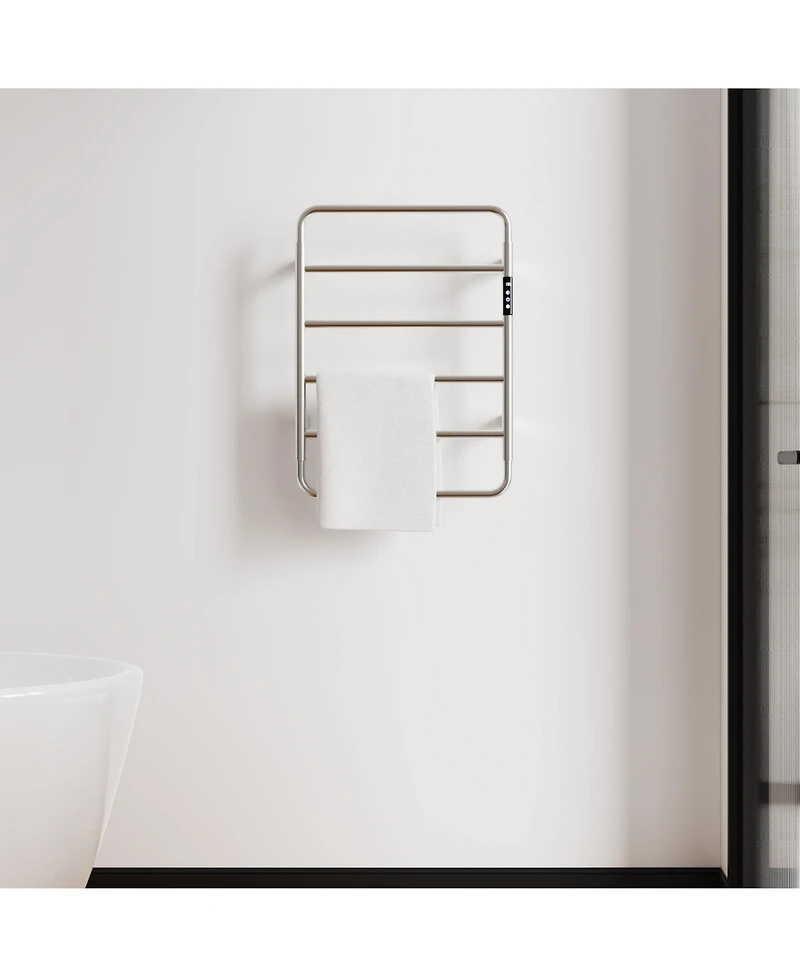 Phying Electric Heated Towel Rack Smart Temperature Control Towel Warmer with Timer Digital Display Always-On Mode Wall Mounted Heating Rack