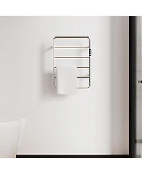 Phying Electric Heated Towel Rack Smart Temperature Control Towel Warmer with Timer Digital Display Always-On Mode Wall Mounted Heating Rack