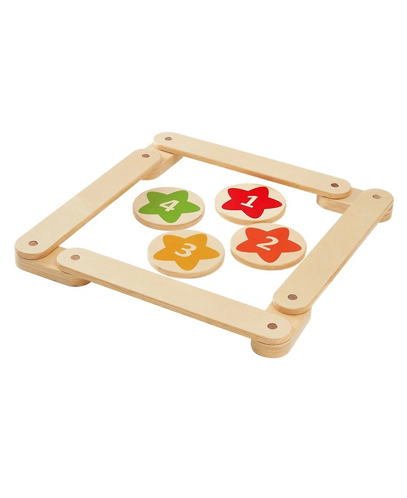 Slickblue 6 Pieces Wooden Balance Steppingstones for Kids Ages 2-6