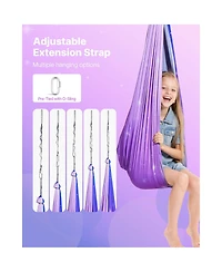 Sugift Double Layer Sensory Swing with 360 Degree Swivel Hanger and 300 Pound Capacity