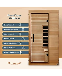 Dynamic Saunas Elite 1 Person Compact Ultra Low Emf Far Infrared Home Sauna