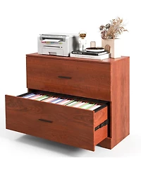 Mecale 2-Drawer Lateral File Cabinet with Adjustable Bars for Home and Office