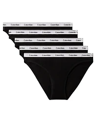 Calvin Klein Women's 5-Pack. Modern Logo Low-Rise Bikini Underwear QD5208