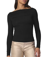 Joe's Jeans Women's Pleated Off-The-Shoulder Blouse