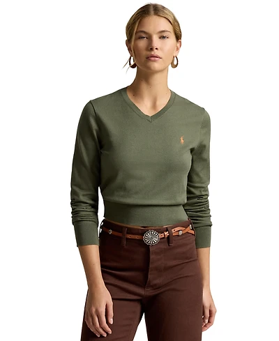 Polo Ralph Lauren Women's V-Neck Pull-On Sweater