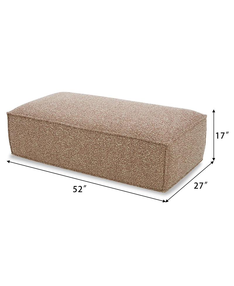 Camelle Fabric Caster Ottoman, Macy's Exclusive