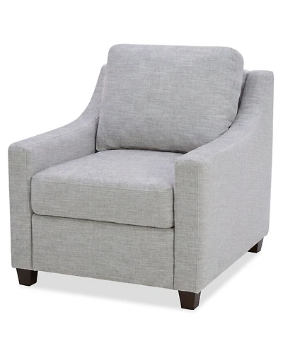 Lorrana Curved Armrests Fabric Reversible Back Cushion Chair, Macy's Exclusive