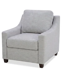 Lorrana Curved Armrests Fabric Reversible Back Cushion Chair, Macy's Exclusive