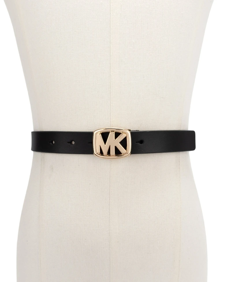Michael Kors Mk Buckle Leather Belt