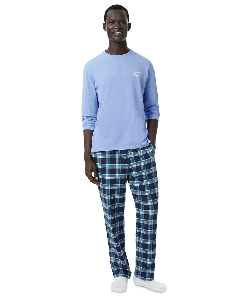 Lacoste Men's Crewneck Pajama, 2-Piece Set