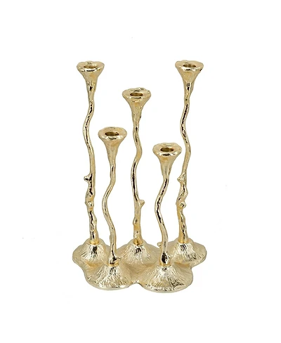 Yobtop 5-Light Cast Aluminum Taper Candle Holder for Home Decor
