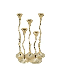 Yobtop 5-Light Cast Aluminum Taper Candle Holder for Home Decor