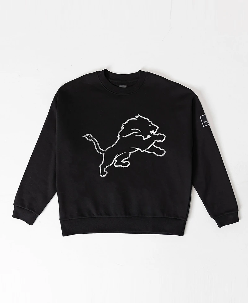 Gameday Couture Women's Detroit Lions Bold Move Oversized Dropped-Shoulder Sweatshirt