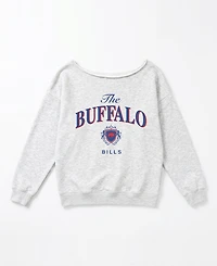 Gameday Couture Women's Buffalo Bills Offsides Energy Off-Shoulder Long-Sleeve Sweatshirt
