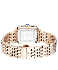 GV2 by Gevril Women's Padova Swiss Quartz Ip Rose Stainless Steel Bracelet Diamond Watch