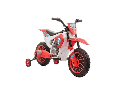 Yobtop 12V Electric Dirt Bike Battery-Powered Ride-On with Training Wheels, 66 lb. Capacity, Ages 3-5