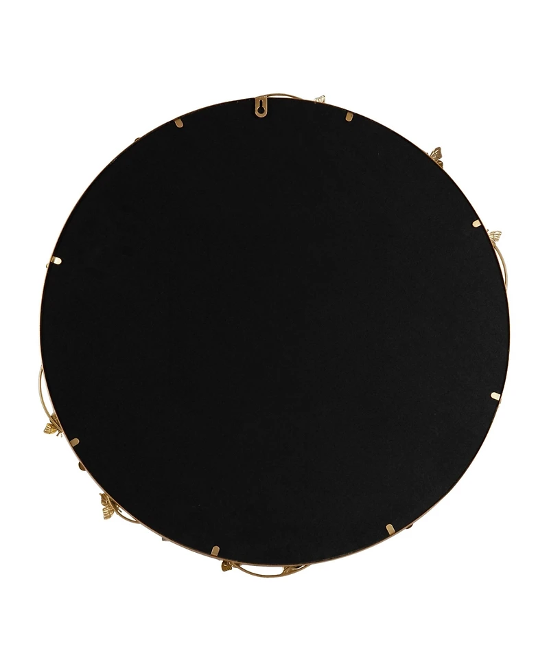 Kate and Laurel Rosella Floral Wall Mirror Metal