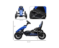 Yobtop Kids Pedal Go Kart with Adjustable Seat & Handbrake, 66 lb. Capacity, Ages 3-8