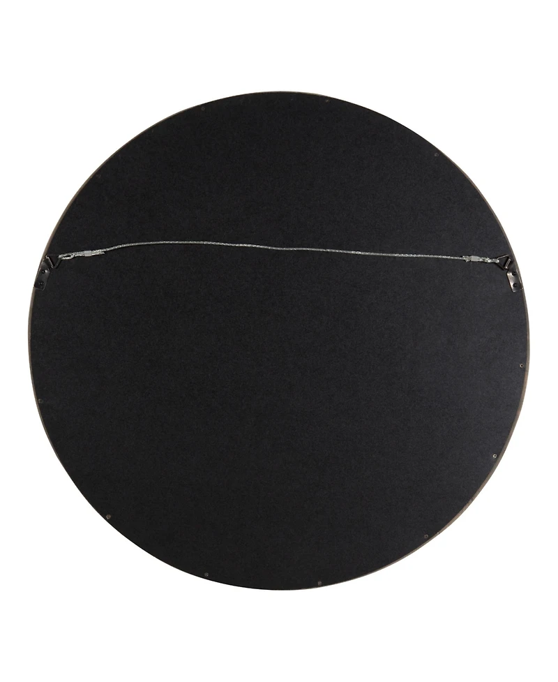 Kate and Laurel Hutton Round Wood Wall Mirror