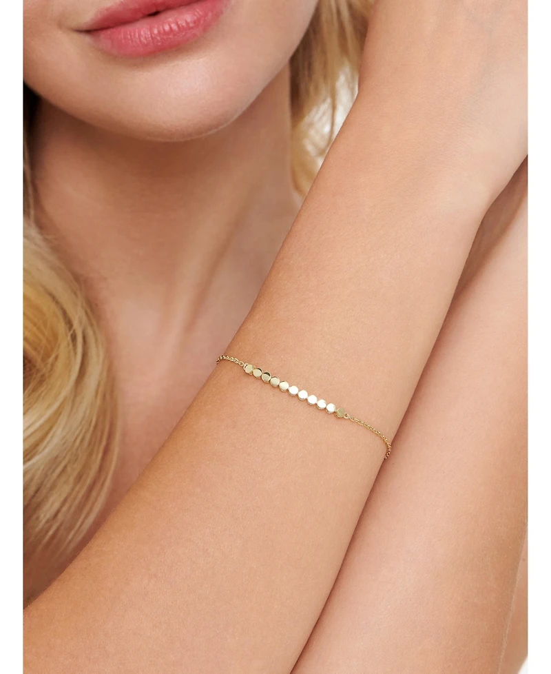 Devata Round Link Chain Bracelet in 14K Gold, 6.5 in adj to 7.5 in, approx. 2.8 grams