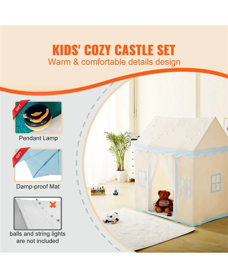 Yobtop Castle Indoor and Outdoor 3-Piece Play Tent, Ages 1-5