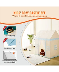 Yobtop Castle Indoor and Outdoor 3-Piece Play Tent, Ages 1-5